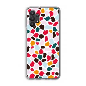 CaseCompany Colored Giraffe: Samsung Galaxy A32 5G Transparant Hoesje