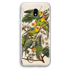 CaseCompany Carolinaparkiet: Samsung Galaxy J3 (2017) Transparant Hoesje