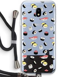CaseCompany Sushi time: Samsung Galaxy J3 (2017) Transparant Hoesje met koord