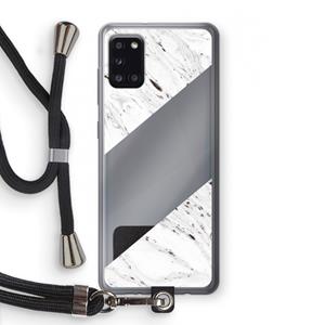 CaseCompany Biggest stripe: Samsung Galaxy A31 Transparant Hoesje met koord
