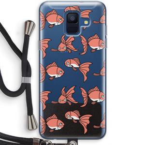 CaseCompany Blub: Samsung Galaxy A6 (2018) Transparant Hoesje met koord