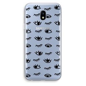 CaseCompany Eye pattern #2: Samsung Galaxy J3 (2017) Transparant Hoesje