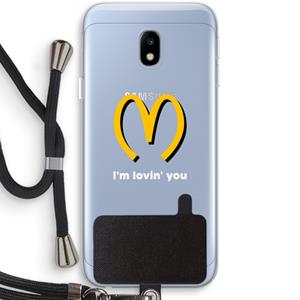 CaseCompany I'm lovin' you: Samsung Galaxy J3 (2017) Transparant Hoesje met koord