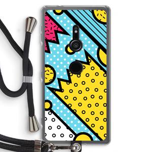 CaseCompany Pop Art #1: Sony Xperia XZ2 Transparant Hoesje met koord