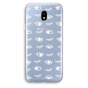 CaseCompany Eye pattern #3: Samsung Galaxy J3 (2017) Transparant Hoesje