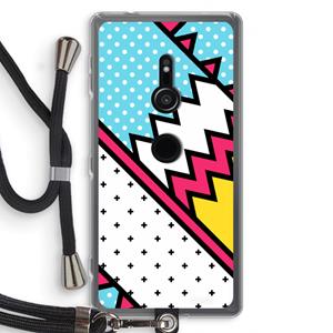CaseCompany Pop Art #2: Sony Xperia XZ2 Transparant Hoesje met koord