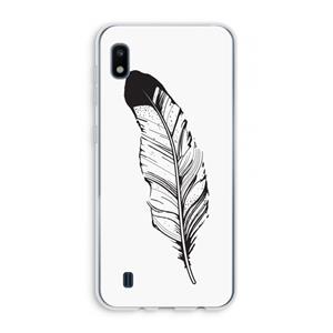 CaseCompany Pluim: Samsung Galaxy A10 Transparant Hoesje
