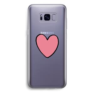 CaseCompany Hartje: Samsung Galaxy S8 Plus Transparant Hoesje