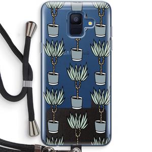CaseCompany Boompje: Samsung Galaxy A6 (2018) Transparant Hoesje met koord