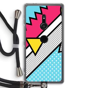 CaseCompany Pop Art #3: Sony Xperia XZ2 Transparant Hoesje met koord