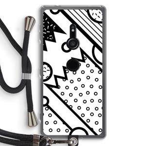 CaseCompany Pop Art #4: Sony Xperia XZ2 Transparant Hoesje met koord