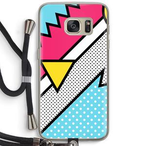 CaseCompany Pop Art #3: Samsung Galaxy S7 Transparant Hoesje met koord