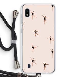 CaseCompany Dancing #1: Samsung Galaxy A10 Transparant Hoesje met koord