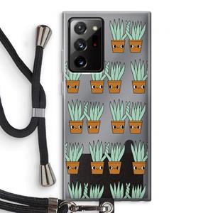 CaseCompany Sansevieria: Samsung Galaxy Note 20 Ultra / Note 20 Ultra 5G Transparant Hoesje met koord
