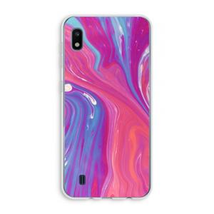 CaseCompany Paarse stroom: Samsung Galaxy A10 Transparant Hoesje