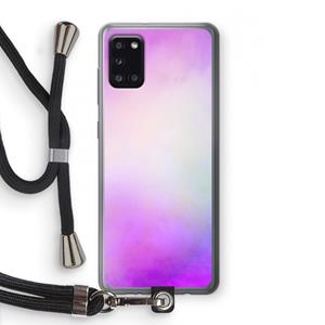 CaseCompany Clouds pastel: Samsung Galaxy A31 Transparant Hoesje met koord