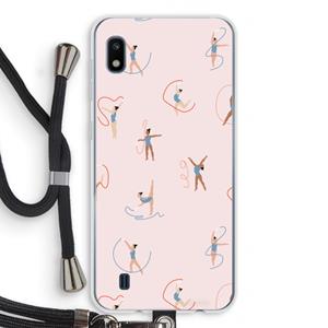 CaseCompany Dancing #3: Samsung Galaxy A10 Transparant Hoesje met koord