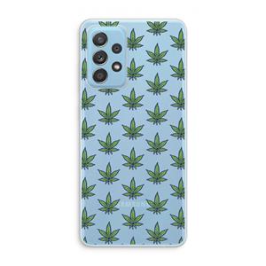 CaseCompany Weed: Samsung Galaxy A73 Transparant Hoesje