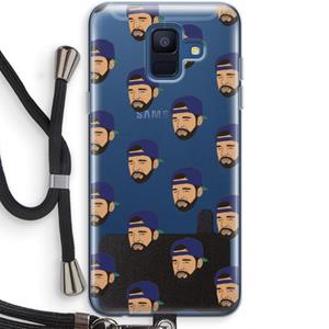 CaseCompany Drake Away: Samsung Galaxy A6 (2018) Transparant Hoesje met koord