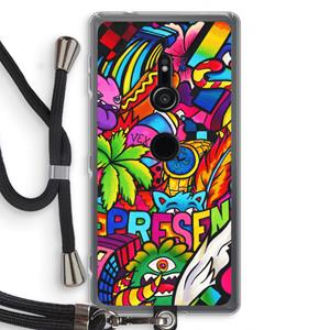 CaseCompany Represent: Sony Xperia XZ2 Transparant Hoesje met koord