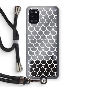 CaseCompany Dakpannetjes: Samsung Galaxy A31 Transparant Hoesje met koord