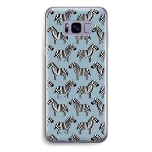 CaseCompany Zebra: Samsung Galaxy S8 Plus Transparant Hoesje