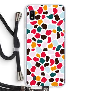 CaseCompany Colored Giraffe: Samsung Galaxy A10 Transparant Hoesje met koord