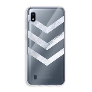 CaseCompany Marmeren pijlen: Samsung Galaxy A10 Transparant Hoesje
