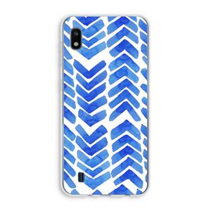 CaseCompany Blauwe pijlen: Samsung Galaxy A10 Transparant Hoesje