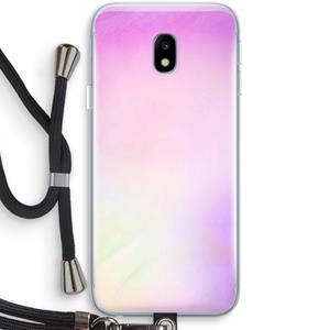 CaseCompany Flow mist pastel: Samsung Galaxy J3 (2017) Transparant Hoesje met koord