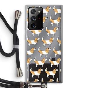 CaseCompany Doggy: Samsung Galaxy Note 20 Ultra / Note 20 Ultra 5G Transparant Hoesje met koord
