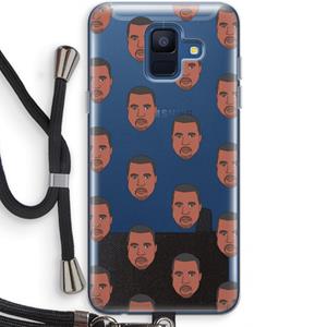 CaseCompany Kanye Call Me℃: Samsung Galaxy A6 (2018) Transparant Hoesje met koord