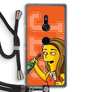 CaseCompany Jamie Lee Simpson: Sony Xperia XZ2 Transparant Hoesje met koord