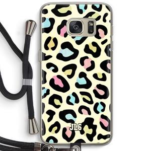 CaseCompany Leopard pattern: Samsung Galaxy S7 Transparant Hoesje met koord