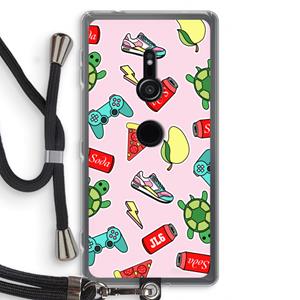 CaseCompany Things Jamie Loves: Sony Xperia XZ2 Transparant Hoesje met koord