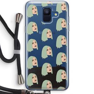CaseCompany King Kylie: Samsung Galaxy A6 (2018) Transparant Hoesje met koord
