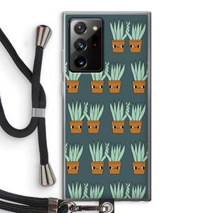 CaseCompany Sansevieria: Samsung Galaxy Note 20 Ultra / Note 20 Ultra 5G Transparant Hoesje met koord
