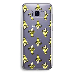 CaseCompany Bananas: Samsung Galaxy S8 Plus Transparant Hoesje