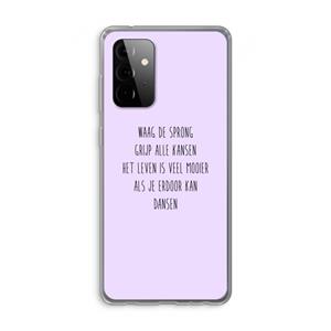CaseCompany Sprong: Samsung Galaxy A72 Transparant Hoesje
