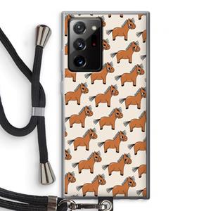 CaseCompany Pony: Samsung Galaxy Note 20 Ultra / Note 20 Ultra 5G Transparant Hoesje met koord