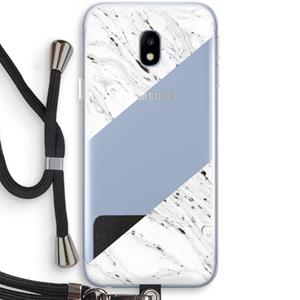 CaseCompany Biggest stripe: Samsung Galaxy J3 (2017) Transparant Hoesje met koord