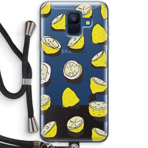 CaseCompany When Life Gives You Lemons...: Samsung Galaxy A6 (2018) Transparant Hoesje met koord