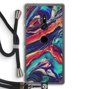 CaseCompany Chameleon Sun: Sony Xperia XZ2 Transparant Hoesje met koord