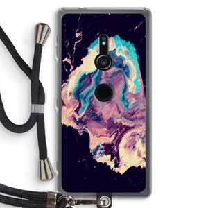CaseCompany Cosmic Silence: Sony Xperia XZ2 Transparant Hoesje met koord