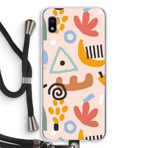 CaseCompany Abstract: Samsung Galaxy A10 Transparant Hoesje met koord