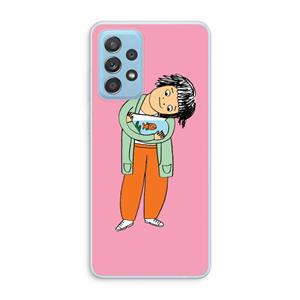 CaseCompany Visknuffel: Samsung Galaxy A73 Transparant Hoesje