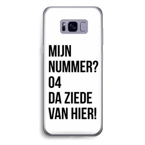 CaseCompany Da ziede van hier: Samsung Galaxy S8 Plus Transparant Hoesje