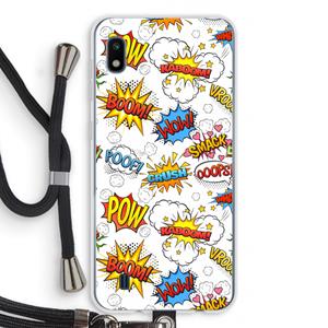 CaseCompany Pow Smack: Samsung Galaxy A10 Transparant Hoesje met koord