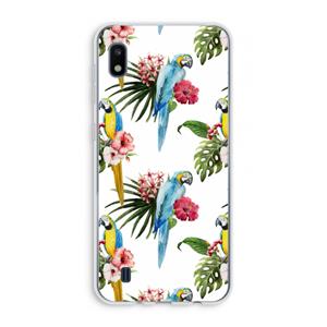 CaseCompany Kleurrijke papegaaien: Samsung Galaxy A10 Transparant Hoesje
