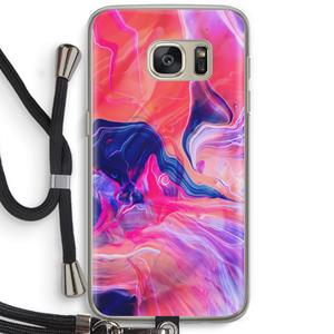CaseCompany Earth And Ocean: Samsung Galaxy S7 Transparant Hoesje met koord